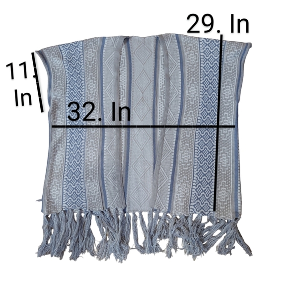 Poncho Womens Knit Sweater Warm Beige One Size Open Front Sleeveless Fashion New - Picture 6 of 11